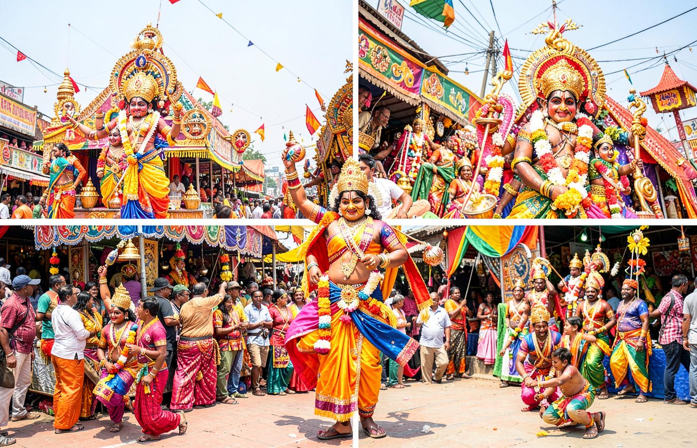 Colourful festival procession in eastern India